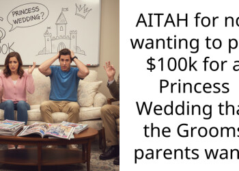 AITAH for not wanting to pay $100k for a Princess Wedding that the Grooms parents want?