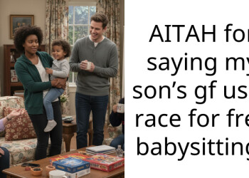 AITAH for saying my son’s gf uses race for free babysitting?