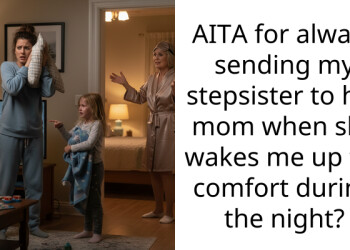 AITA for always sending my stepsister to her mom when she wakes me up for comfort during the night?