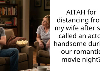 AITAH for distancing from my wife after she called an actor handsome during our romantic movie night?