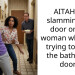 AITAH for slamming the door on the woman who kept trying to open the bathroom door?