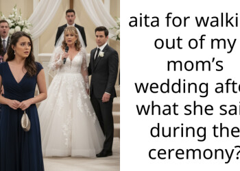 aita for walking out of my mom’s wedding after what she said during the ceremony?