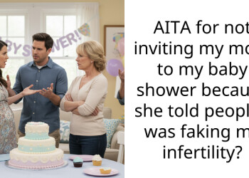 AITA for not inviting my mom to my baby shower because she told people I was faking my infertility?