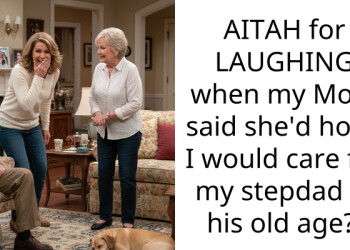 AITAH for LAUGHING when my Mom said she’d hope I would care for my stepdad in his old age?
