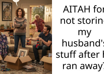 AITAH for not storing my husband’s stuff after he ran away?