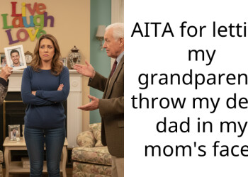 AITA for letting my grandparents throw my dead dad in my mom’s face?