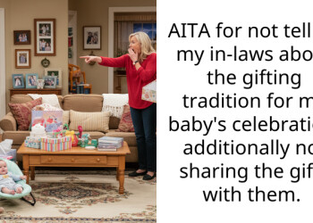 AITA for not telling my in-laws about the gifting tradition for my baby’s celebration, additionally not sharing the gifts with them.