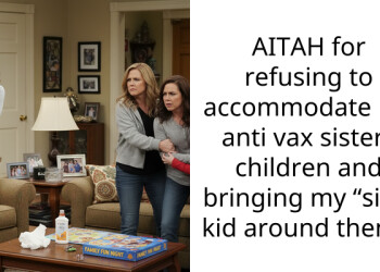 AITAH for refusing to accommodate my anti vax sisters children and bringing my “sick” kid around them?