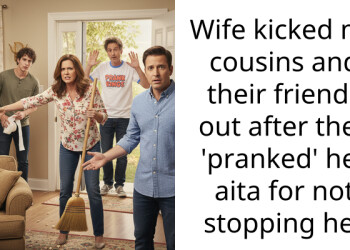 Wife kicked my cousins and their friends out after they ‘pranked’ her aita for not stopping her