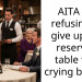 AITA for refusing to give up my reserved table to a crying bride??