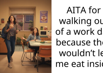 AITA for walking out of a work day because they wouldn’t let me eat inside