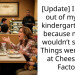[Update] I walked out of my son’s kindergarten play because my wife wouldn’t shut up. Things went down at Cheesecake Factory.