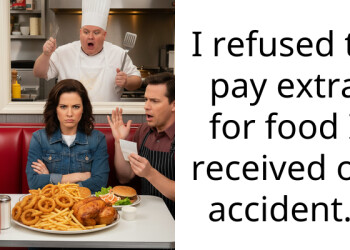 I refused to pay extra for food I received on accident.