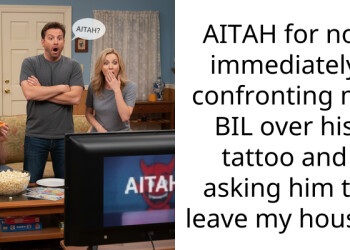 AITAH for not immediately confronting my BIL over his tattoo and asking him to leave my house?