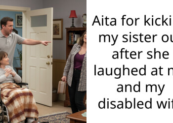 Aita for kicking my sister out after she laughed at me and my disabled wife