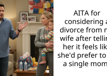 AITA for considering a divorce from my wife after telling her it feels like she’d prefer to be a single mom?