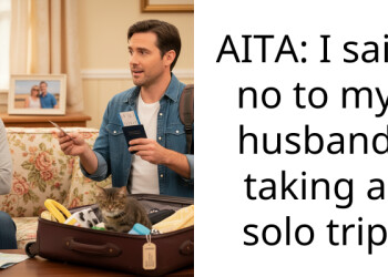 AITA: I said no to my husband taking a solo trip