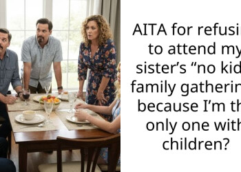 AITA for refusing to attend my sister’s “no kids” family gatherings because I’m the only one with children?