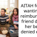AITAH for not wanting to reimburse my friend due to her being denied entry?
