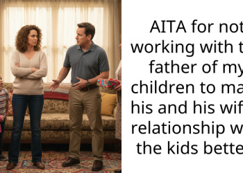 AITA for not working with the father of my children to make his and his wife’s relationship with the kids better?