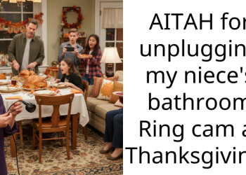 AITAH for unplugging my niece’s bathroom Ring cam at Thanksgiving?