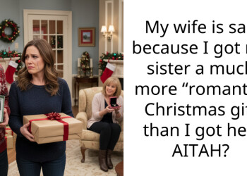 My wife is sad because I got my sister a much more “romantic” Christmas gift than I got her. AITAH?
