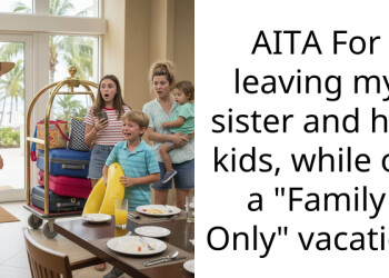 AITA For leaving my sister and her kids, while on a “Family Only” vacation
