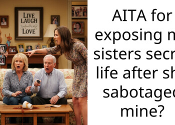 AITA for exposing my sisters secret life after she sabotaged mine?