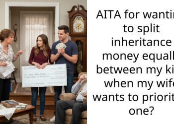 AITA for wanting to split inheritance money equally between my kids when my wife wants to prioritize one?