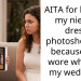 Woman Photoshops The White Dress Her Niece Wore To Her Wedding, Gets Accused Of Being A Body Shamer