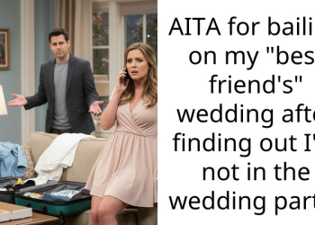 AITA for bailing on my “best friend’s” wedding after finding out I’m not in the wedding party?