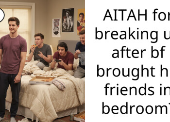 AITAH for breaking up after bf brought his friends in bedroom?