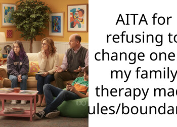 AITA for refusing to change one of my family therapy made rules/boundaries?