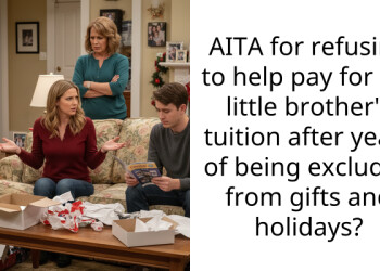 AITA for refusing to help pay for my little brother’s tuition after years of being excluded from gifts and holidays?
