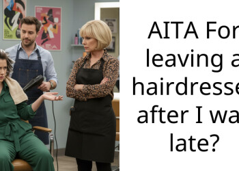 AITA For leaving a hairdresser after I was late?