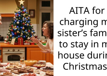 AITA for charging my sister’s family to stay in my house during Christmas?