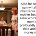 AITA for not giving up my half of my inheritance from my mother because my sister who’s a single mom of a profoundly disabled child and needs money more?