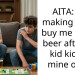 AITA: for making a dad buy me a new beer after his kid kicked mine over?