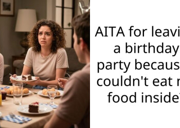 AITA for leaving a birthday party because I couldn’t eat my food inside?