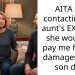 AITA for contacting my aunt’s EX when she wouldn’t pay me for the damages their son did?