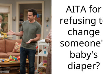 AITA for refusing to change someone’s baby’s diaper?