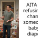 AITA for refusing to change someone’s baby’s diaper?