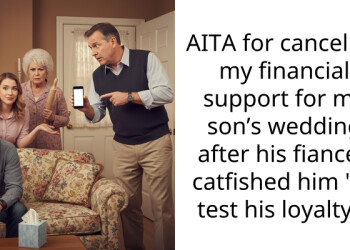 AITA for canceling my financial support for my son’s wedding after his fiancée catfished him “to test his loyalty”?