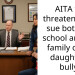 AITA for threatening to sue both the school and the family of my daughter’s bully?