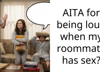 AITA for being loud when my roommate has s*x?