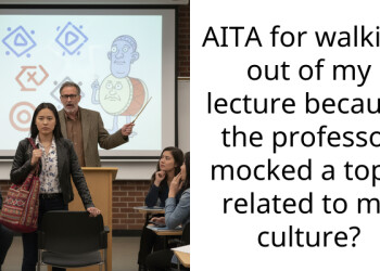 AITA for walking out of my lecture because the professor mocked a topic related to my culture?