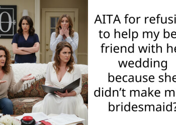AITA for refusing to help my best friend with her wedding because she didn’t make me a bridesmaid?