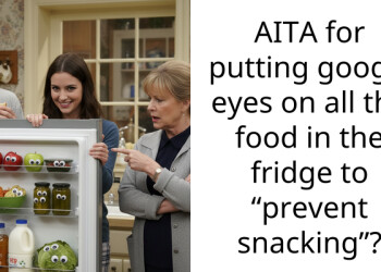 AITA for putting googly eyes on all the food in the fridge to “prevent snacking”?