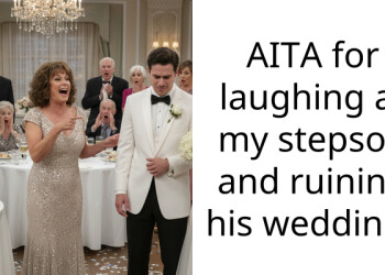 AITA for laughing at my stepson and ruining his wedding?