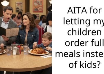 AITA for letting my children order full meals instead of kids?